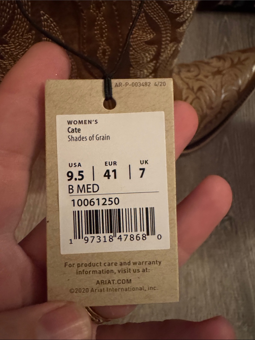 Genuine Ariat Western Cowboy Boots: Brown Leather Embroidery Women's 9.5 - NWT - Picture 7 of 8